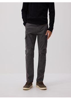 Reserved - Spodnie cargo slim fit - ciemnoszary ze sklepu Reserved w kategorii Spodnie męskie - zdjęcie 185940998