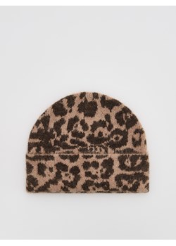 Reserved - Czapka beanie w panterkę - wielobarwny ze sklepu Reserved w kategorii Czapki zimowe damskie - zdjęcie 185941699