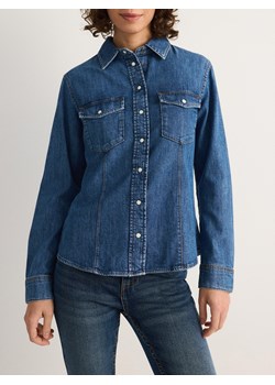 Reserved - Jeansowa koszula z kieszeniami - niebieski - id: 756BR-55J - marki Reserved - 185944198 Reserved - Jeansowa koszula z kieszeniami - niebieski ze sklepu Reserved w kategorii Koszule damskie - zdjęcie 185944198