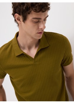 Reserved - Koszulka polo slim - oliwkowy ze sklepu Reserved w kategorii T-shirty męskie - zdjęcie 185944206
