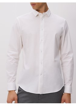 Reserved - Bawełniana koszula slim fit - biały ze sklepu Reserved w kategorii Koszule męskie - zdjęcie 185944895