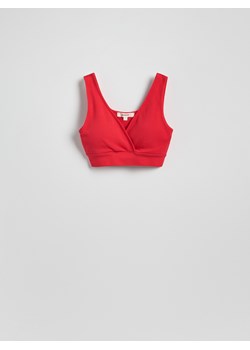 Reserved - Bezszwowy top w stylu sportowym - czerwony ze sklepu Reserved w kategorii Biustonosze - zdjęcie 185946448