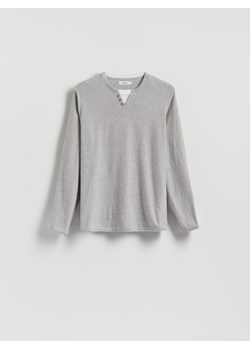 Reserved - Sweter henley - szary ze sklepu Reserved w kategorii Swetry męskie - zdjęcie 185947887