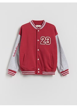 Reserved - Bluza bomber oversize - czerwony ze sklepu Reserved w kategorii Bluzy chłopięce - zdjęcie 185947979