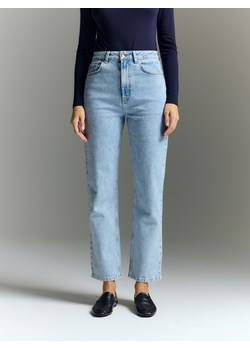 Reserved - Jeansy straight z wysokim stanem - niebieski ze sklepu Reserved w kategorii Jeansy damskie - zdjęcie 185948629