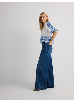 Reserved - Jeansy wide leg - granatowy ze sklepu Reserved w kategorii Jeansy damskie - zdjęcie 185950568