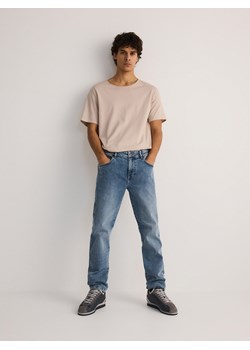 Reserved - Jeansy slim z efektem sprania - niebieski - id: YU860-50J - marki Reserved - 185951036 Reserved - Jeansy slim z efektem sprania - niebieski ze sklepu Reserved w kategorii Jeansy męskie - zdjęcie 185951036