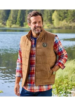 Pikowany bezrękawnik z imitacji zamszu ze sklepu Atlas For Men w kategorii Kamizelki męskie - zdjęcie 185952315