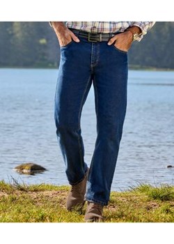 Ciemnoniebieskie jeansy ze sklepu Atlas For Men w kategorii Jeansy męskie - zdjęcie 185952316