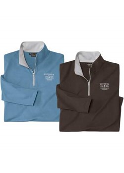 Zestaw 2 golfów z suwakiem pod szyją ze sklepu Atlas For Men w kategorii Swetry męskie - zdjęcie 185952329