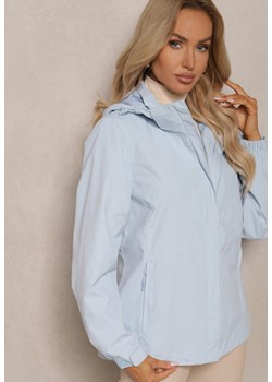 Jasnoniebieska Kurtka z Pikowaną Odpinaną Stroną i Odpinanym Kapturem Doriona - id: B0502-94-L.BLUE - marki Renee - 185953438 Jasnoniebieska Kurtka z Pikowaną Odpinaną Stroną i Odpinanym Kapturem Doriona ze sklepu renee.pl w kategorii Kurtki damskie - zdjęcie 185953438