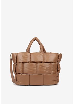 Beżowa Torebka Typu Shopper Ozdobiona Wypukłym Pikowaniem Vamiste ze sklepu renee.pl w kategorii Torby Shopper bag - zdjęcie 185954319