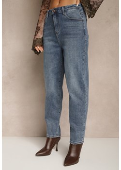 Niebieskie Casualowe Jeansy Mom Fit High Waist Nellanea ze sklepu renee.pl w kategorii Jeansy damskie - zdjęcie 185954486