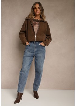 Niebieskie Casualowe Jeansy Mom Fit High Waist Nellanea ze sklepu renee.pl w kategorii Jeansy damskie - zdjęcie 185954488