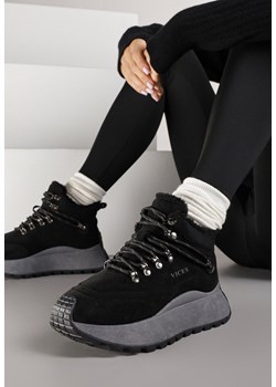 Czarne Sneakersy Śniegowce Vices na Platformie w Sportowym Stylu Nelsella ze sklepu renee.pl w kategorii Buty sportowe damskie - zdjęcie 185955175