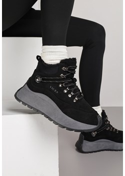 Czarne Sneakersy Śniegowce Vices na Platformie w Sportowym Stylu Nelsella ze sklepu renee.pl w kategorii Buty sportowe damskie - zdjęcie 185955176