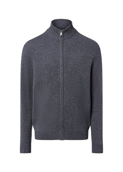 Andrew James Męski kardigan Mężczyźni Kaszmir antracytowy marmurkowy ze sklepu vangraaf w kategorii Swetry męskie - zdjęcie 185956675