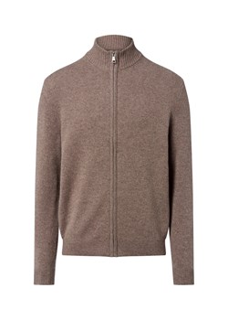 Andrew James Męski kardigan Mężczyźni Kaszmir taupe marmurkowy ze sklepu vangraaf w kategorii Swetry męskie - zdjęcie 185956676