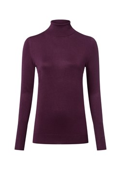 Marie Lund Sweter damski z dzianiny Kobiety bakłażanowy jednolity ze sklepu vangraaf w kategorii Swetry damskie - zdjęcie 185956725