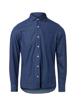 Finshley & Harding Koszula męska Mężczyźni Slim Fit Bawełna indygo wzorzysty ze sklepu vangraaf w kategorii Koszule męskie - zdjęcie 185956735