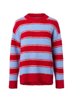 Samsøe Samsøe Damski sweter z wełny alpaki - Sajeanne Kobiety czerwony w paski ze sklepu vangraaf w kategorii Swetry damskie - zdjęcie 185956738