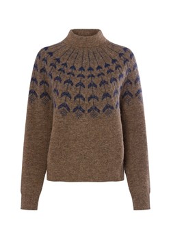 Marie Lund Sweter damski z zawartością alpaki Kobiety czekoladowy marmurkowy ze sklepu vangraaf w kategorii Swetry damskie - zdjęcie 185956746