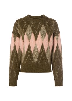 Marc O'Polo Denim Sweter damski z zawartością moheru Kobiety oliwkowy w kratkę ze sklepu vangraaf w kategorii Swetry damskie - zdjęcie 185956787