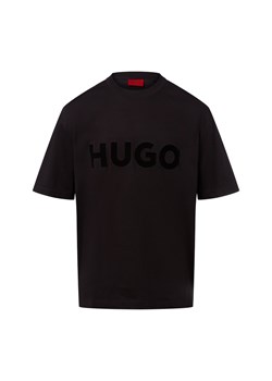 HUGO Koszulka męska - Dinkee Mężczyźni Bawełna czarny nadruk ze sklepu vangraaf w kategorii T-shirty męskie - zdjęcie 185956796