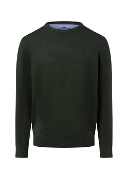 Fynch-Hatton Męski sweter Mężczyźni Bawełna oliwkowy marmurkowy ze sklepu vangraaf w kategorii Swetry męskie - zdjęcie 185956848