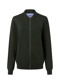 Fynch-Hatton Męski kardigan Mężczyźni Bawełna jodłowy jednolity ze sklepu vangraaf w kategorii Swetry męskie - zdjęcie 185956849