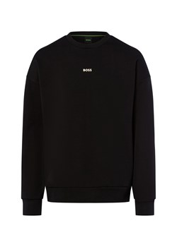 BOSS Green Bluza męska - Stenson Mężczyźni Bawełna czarny jednolity ze sklepu vangraaf w kategorii Bluzy męskie - zdjęcie 185956875