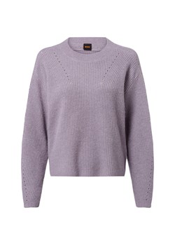 BOSS Orange Damski sweter z dzianiny z alpaką - Fenne Kobiety bzowy marmurkowy ze sklepu vangraaf w kategorii Swetry damskie - zdjęcie 185956885