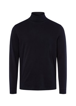 GRAAF Męska koszula z długim rękawem Mężczyźni Bawełna granatowy jednolity ze sklepu vangraaf w kategorii T-shirty męskie - zdjęcie 185956905