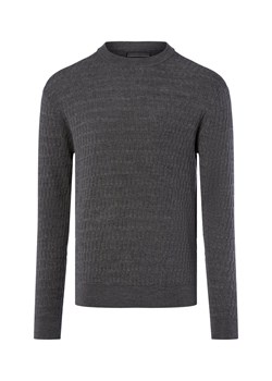 Finshley & Harding Męski sweter z dzianiny Mężczyźni Wełna merino szary wypukły wzór tkaniny - id: 785565-0001-09900 - marki Finshley & Harding - 185956928 Finshley & Harding Męski sweter z dzianiny Mężczyźni Wełna merino szary wypukły wzór tkaniny ze sklepu vangraaf w kategorii Swetry męskie - zdjęcie 185956928