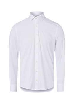 Finshley & Harding Męska koszula biznesowa Mężczyźni Super Slim Fit Bawełna biały jednolity ze sklepu vangraaf w kategorii Koszule męskie - zdjęcie 185956935