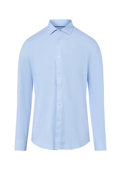 Finshley & Harding Męska koszula biznesowa Mężczyźni Super Slim Fit Bawełna jasnoniebieski w kratkę ze sklepu vangraaf w kategorii Koszule męskie - zdjęcie 185956937