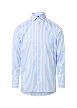 Andrew James Męska koszula biznesowa - non-iron Mężczyźni Regular Fit Bawełna jasnoniebieski w paski ze sklepu vangraaf w kategorii Koszule męskie - zdjęcie 185956948