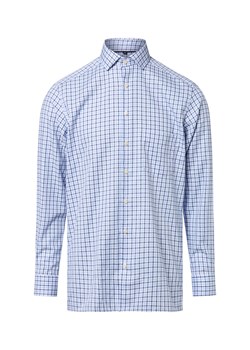 Andrew James Męska koszula biznesowa - non-iron Mężczyźni Regular Fit Bawełna jasnoniebieski w kratkę ze sklepu vangraaf w kategorii Koszule męskie - zdjęcie 185956949
