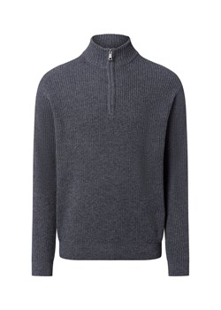 Andrew James Męska koszulka Troyer z czystego kaszmiru Mężczyźni Kaszmir antracytowy marmurkowy ze sklepu vangraaf w kategorii Swetry męskie - zdjęcie 185956998