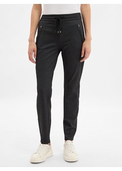 MAC Spodnie - Easy Kobiety czarny wzorzysty ze sklepu vangraaf w kategorii Spodnie damskie - zdjęcie 185957058