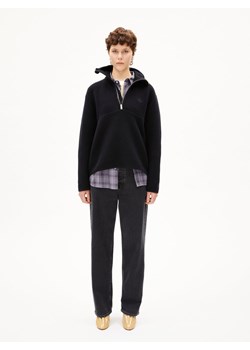 ARMEDANGELS Bluza męska - Haarleenaa Mężczyźni Bawełna czarny jednolity ze sklepu vangraaf w kategorii Bluzy damskie - zdjęcie 185957065