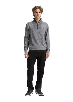 Tom Tailor Denim Męski sweter z dzianiny Mężczyźni Bawełna czarny marmurkowy ze sklepu vangraaf w kategorii Swetry męskie - zdjęcie 185957078