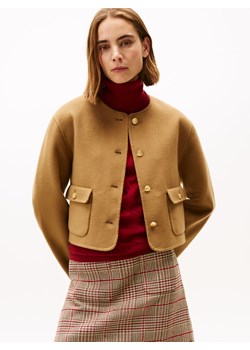 Tommy Hilfiger Damska kurtka pudełkowa z zawartością wełny Kobiety wielbłądzi jednolity ze sklepu vangraaf w kategorii Marynarki damskie - zdjęcie 185957089