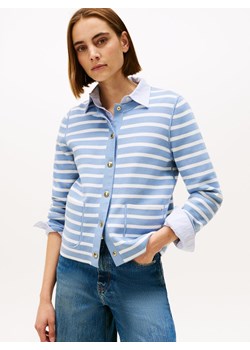 Tommy Hilfiger Damski dwustronny kardigan Kobiety Bawełna jasnoniebieski jednolity ze sklepu vangraaf w kategorii Swetry damskie - zdjęcie 185957107