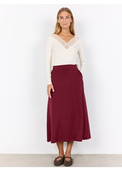 soyaconcept® Spódnica damska - SC-Banu Kobiety Modal bordowy jednolity ze sklepu vangraaf w kategorii Spódnice - zdjęcie 185957116