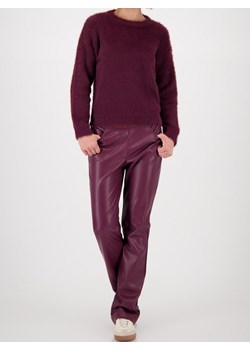 Monari Sweter damski z dzianiny Kobiety bakłażanowy jednolity ze sklepu vangraaf w kategorii Swetry damskie - zdjęcie 185957146