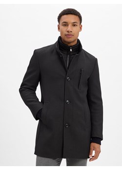 Finshley & Harding Krótki płaszcz - Denver Mężczyźni antracytowy wypukły wzór tkaniny ze sklepu vangraaf w kategorii Płaszcze męskie - zdjęcie 185957245