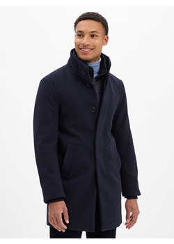 Finshley & Harding Krótki płaszcz - Clarington Mężczyźni granatowy jednolity ze sklepu vangraaf w kategorii Płaszcze męskie - zdjęcie 185957246