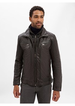 Finshley & Harding Męska kurtka skórzana Mężczyźni skóra mocca jednolity ze sklepu vangraaf w kategorii Kurtki męskie - zdjęcie 185957299