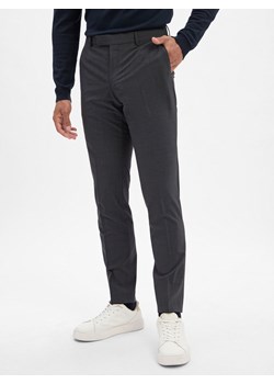 BOSS Męskie spodnie z wełny dziewiczej Baukasten - H-Gio-MM-C-NF Mężczyźni Slim Fit antracytowy jednolity ze sklepu vangraaf w kategorii Spodnie męskie - zdjęcie 185957328